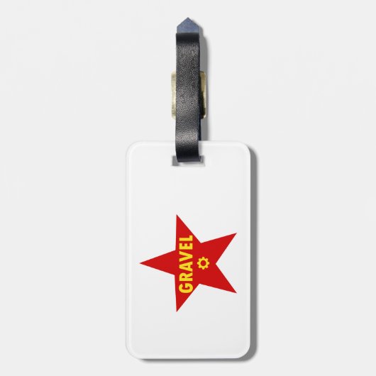 Étiquette À Bagage Étoile cyclable de gravier (Dos Vertical)