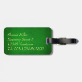 Étiquette À Bagage Étoile de la Mosquée de l'or vert (Dos horizontal)