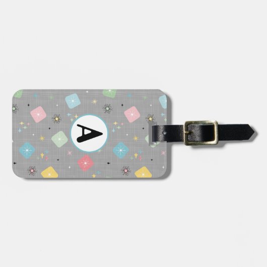 Étiquette À Bagage Étoiles atomiques rétro (Devant horizontal)