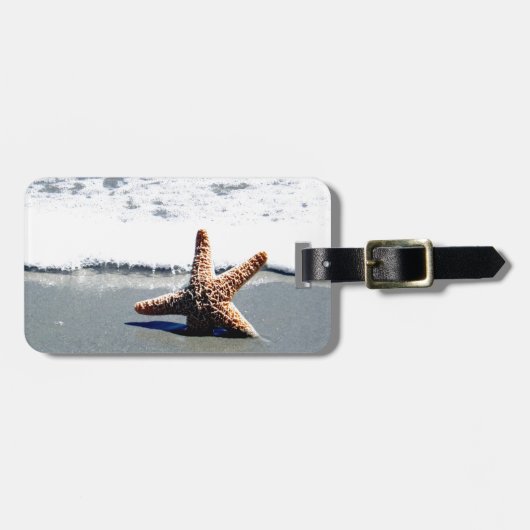 Étiquette À Bagage Étoiles de mer dans le surf (Devant horizontal)