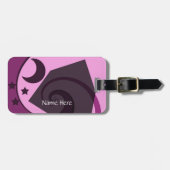 Étiquette À Bagage Étoiles et lune (Devant horizontal)