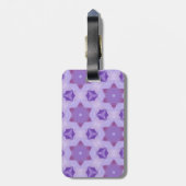 Étiquette À Bagage Étoiles violettes (Dos Vertical)