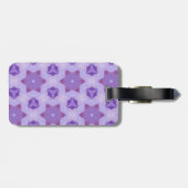 Étiquette À Bagage Étoiles violettes (Dos horizontal)