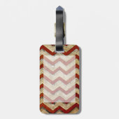 Étiquette À Bagage Étonnant cool chevron zigzag motif (Dos Vertical)