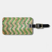 Étiquette À Bagage Étonnant cool chevron zigzag motif (Devant horizontal)