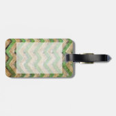Étiquette À Bagage Étonnant cool chevron zigzag motif (Dos horizontal)