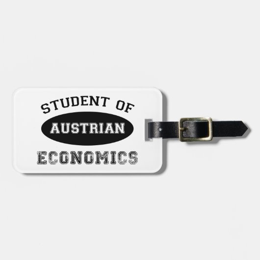 Étiquette À Bagage Étudiant d'économie autrichienne (Devant horizontal)