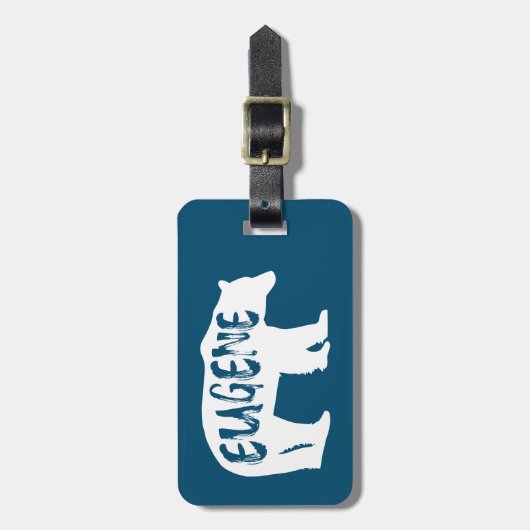 Étiquette À Bagage Eugene Oregon Bear (Devant Vertical)