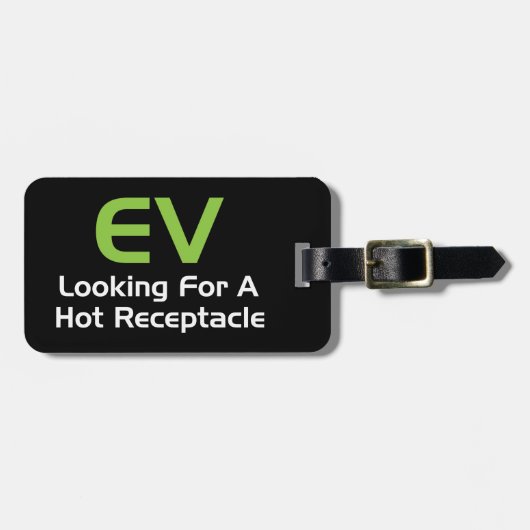 Étiquette À Bagage EV recherchant un récipient chaud (Devant horizontal)