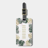 Étiquette À Bagage Évasion Palmier Plage Tropicale (Devant Vertical)