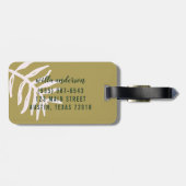 Étiquette À Bagage Évasion Palmier Tropical (Dos horizontal)