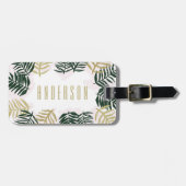Étiquette À Bagage Évasion Palmiers Plage Tropicale (Devant horizontal)