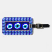 Étiquette À Bagage Evil Eye Talisman & arabe Amulet /turc, grec (Devant horizontal)