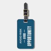 Étiquette À Bagage Éviter les risques Éviter les opportunités (Devant Vertical)