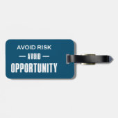 Étiquette À Bagage Éviter les risques Éviter les opportunités (Dos horizontal)