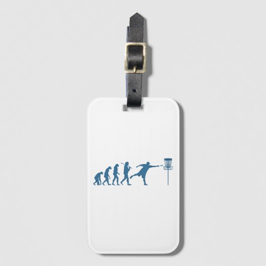 Étiquette À Bagage Évolution du Disc Golf - Cadeau Amusant pour Joueu (Devant Vertical)