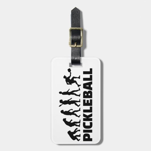Étiquette À Bagage Évolution du Pickleball (Devant Vertical)
