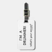 Étiquette À Bagage Excusez le batteur (Devant Vertical)