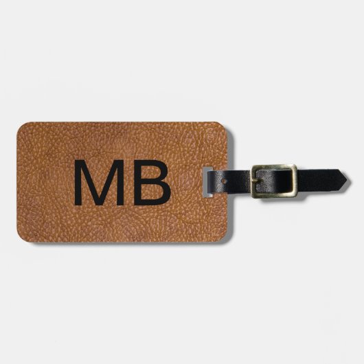 Étiquette À Bagage Exécutif simili cuir (Devant horizontal)