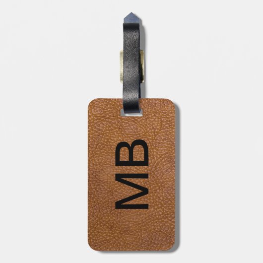 Étiquette À Bagage Exécutif simili cuir (Dos Vertical)