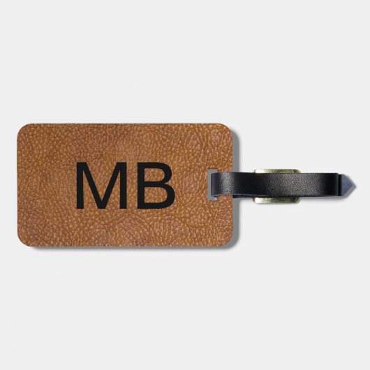 Étiquette À Bagage Exécutif simili cuir (Dos horizontal)