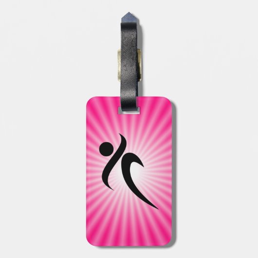 Étiquette À Bagage Exécution rose (Dos Vertical)
