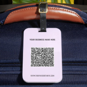 Étiquette À Bagage Exemple d'étiquette de bagage avec QR Code et text