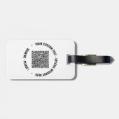 Étiquette À Bagage Exemple d'étiquette de bagage avec QR Code et text (Dos horizontal)