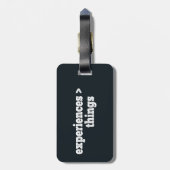 Étiquette À Bagage Expériences > Choses (Dos Vertical)