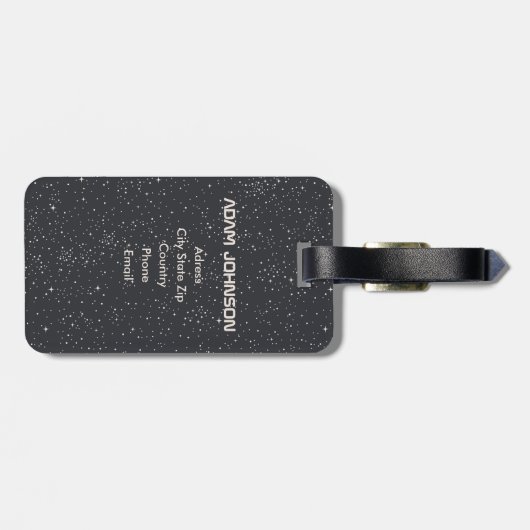 Étiquette À Bagage Exploration de l'espace Galaxy Universe Star Perso (Dos horizontal)