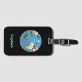 Étiquette À Bagage Explore the world (Devant Horizontal)