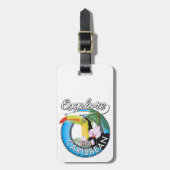 Étiquette À Bagage Explorez le patch de voyage des Caraïbes. (Devant Vertical)