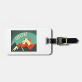Étiquette À Bagage Explorez les montagnes (Devant horizontal)