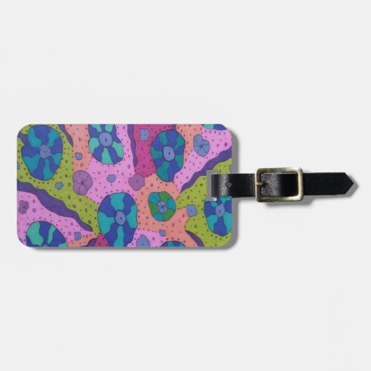 Étiquette À Bagage Explosion du dessin Abstrait couleur (Devant horizontal)