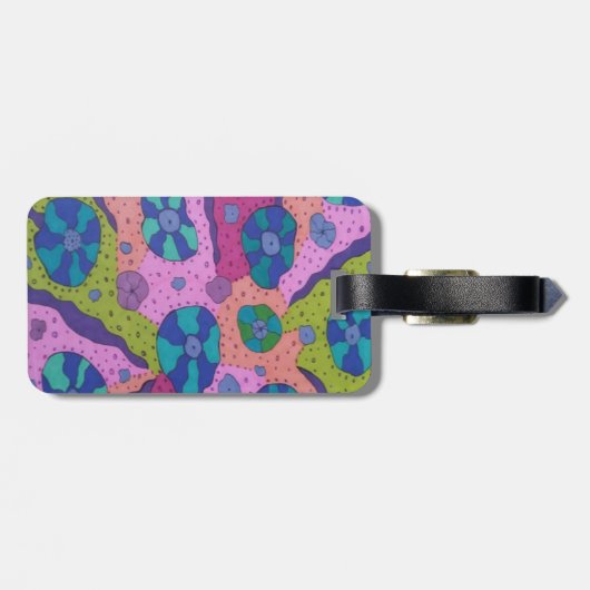 Étiquette À Bagage Explosion du dessin Abstrait couleur (Dos horizontal)