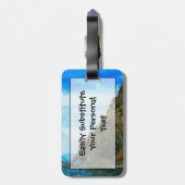 Étiquette À Bagage Extérieur de la baie de Seward Alaska Abstrait (Dos Vertical)