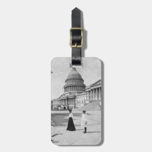 Étiquette À Bagage Extérieur de l'immeuble du Capitol avec des femmes