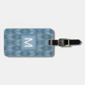 Étiquette À Bagage Extérieur Geo Step| Motif Flèche bleue (Devant horizontal)