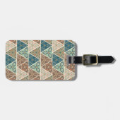 Étiquette À Bagage Extérieur Geo Step| Motif géométrique (Devant horizontal)
