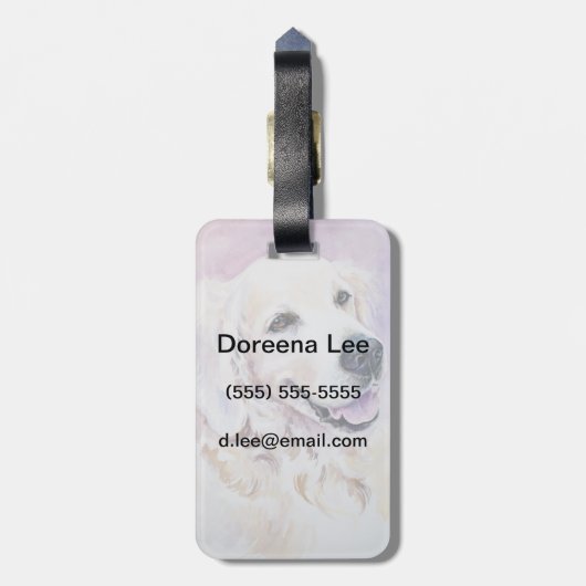 Étiquette À Bagage Extrait d'or (Dos Vertical)