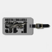 Étiquette À Bagage F-16 Faucon combattant (Devant horizontal)