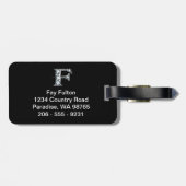 Étiquette À Bagage F Balise de bagage "Diamond Bling" (Dos horizontal)