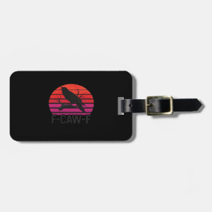 Étiquette À Bagage F-Caw-F Corbeau Drôle Classique Minimaliste Propre