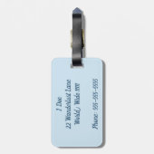 Étiquette À Bagage Fabrication de l'étiquette de bagage de souvenirs (Dos Vertical)