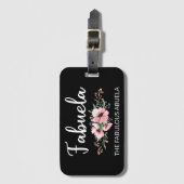 Étiquette À Bagage Fabuela Définition I - Fabela Flowery Abuela (Devant Vertical)