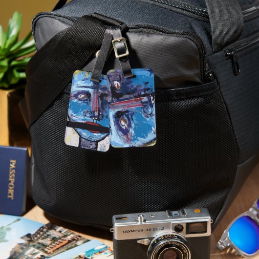 Étiquette À Bagage Face Abstraite (Recto & Verso)