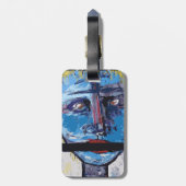 Étiquette À Bagage Face Abstraite (Dos Vertical)