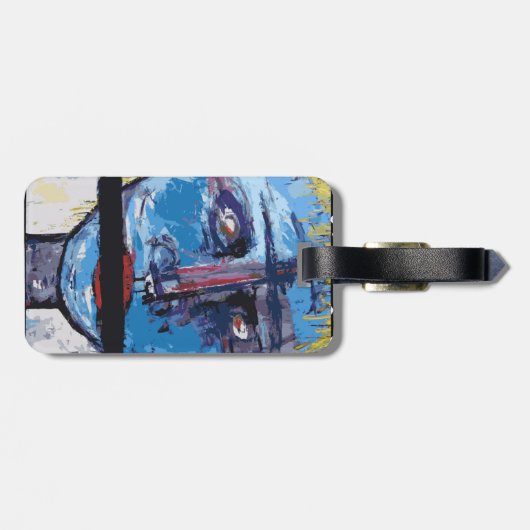 Étiquette À Bagage Face Abstraite (Dos horizontal)