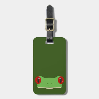 Étiquette À Bagage Face de grenouille