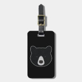 Étiquette À Bagage Face de l'ours noir (Devant Vertical)